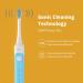 WHITOP CD-11 Sonic Electric Toothbrush | Rechargeable Ultrasonic Toothbrush for Men and Women | 4 Modes, Pressure Sensor, Smart Timer | Wireless Charging | 100 Days Battery Life | Blue - Buy Online on GoSupps.com