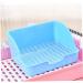 COLLBATH Box Rabbit Training Potty Chinchilla Toilet Trainer Potty Pet Pan Gerbil Toilet Rabbit Potty Plastic 28x23cm Blue - Buy Online on GoSupps.com