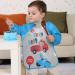 Vicloon 4Pcs Baby Waterproof Long Sleeve Bibs | Infant Toddler Feeding Apron | Unisex Weaning Bib | 6M-3Y | Blue/Green/Yellow/Orange - Buy Online on GoSupps.com