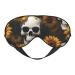 Sunflower Halloween Skull Sleep Mask-Adjustable Breathable Fashionable Eye Mask for A Comfortable Sleep Experience