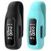 EEweca 2-Pack Clip Case Accessory for Fitbit Inspire 3/Inspire 2 Black+Teal (not for Inspire Inspire hr ace 2)