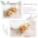 Fangsen Boho Silver Wedding Rose Flower Comb - Orange Floral Headpiece for Brides - Buy Online on GoSupps.com