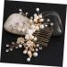 minkissy Pearl Comb Bride Wedding Pearl Hair Clips Wedding Headpiece Wedding Hair Accessories for Brides Bridal Headpieces for Wedding Gold Hair Pearl Tiara Wig Crown Alloy Bridesmaid - Buy Online on GoSupps.com