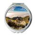 YENDOSTEEN Mirror Compact Mirror Dog Mountain Mombarone Clouds Landscape Andrate pocket mirror portable mirror