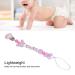 Baby Clip Teething Toy - Silicone Holder Flexible & Washable Animal Design Perfect Shower Gift (Purple) - Buy Online on GoSupps.com