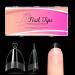 Ranrose Short Almond Nails Tips: 600PCS Clear Half Cover Soft Gel Nail Tips for Acrylic Nails Professional 12 Sizes Fake Nails with petal handles nail Tips for Nail Manicure Salon Home DIY Almond Nail Tips