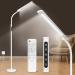 Floor Happy Lamp UV-Free 10000 Lux Sun Lamp Daylight Lamp with Remote & Touch Control & Adjustable Gooseneck for Reading/Office/Home White