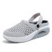 Stratuxx Kaze Women Diabetic Walking Air Cushion Slip-On Orthopedic Sandals Diabetic Walking Shoes 8 U Grey