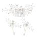 Howaf 3 Hairdress Wedding Blum Wedding Hair Combs Bride Bride Wedding Hair Crybas Crystal Bride Headdocks Pearls Bride Head Band Leaf Bride Vine Bridal Jewelry Communion Hairdress