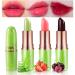 3Pcs Aloe Vera Strawberry Red Cherry Lip Color Changing Lipstick Lip Balm Set, Green Magic PH Lipstick Color Change Changing Crystal Flower Jelly Lipstick Tinted Lip Balm Gloss Makeup Set for Women 1 3 Count (Pack of 1) Set01