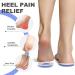 Heeren Cushion - 2 Pairs Gel Heel Protection Pads for Plantar Fasciitis & Heel Pain Relief - Blue Silicone Heel Socks (4 Pieces) - Buy Online on GoSupps.com