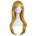 MapofBeauty 28" 70cm Long Curly Hair Ends Costume Cosplay Wig (Gold/Yellow)