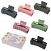 Hair Claw Clips, 6PCS 3.5" Strong Hold Rectangle Claw Hair Clips Bright Color Hair Jaw Clamp Non-Slip Catch Hair Styling Accessories for Women Girls Thin Thick Hair (Multicolor series)
