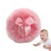 Flufy Plush Powder Puff - Portable Ultra Soft Plush Baby Powder Puff | Plush Baby Flufy Powder Puff with Cute Bowknot | Makeup Puff | Comfortable Kids Body Talcum Powders Puff for Loose Powder Pink