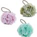 3pcs Natural Exfoliating Shower Ball Scrubber - Soft Mesh Bath Sponge for Men and Women - Perfect for Body Care - Buy Online on GoSupps.com