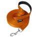 Loutep Training line for dogs - 20 m (64 ft) orange durable nylon long leash leash leash with padded handle & robust talking hook - leash for pet obey 20m orange