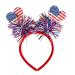 KOLONAMS Independence Day Headband 4th of July Head Boppers Patriotic Flag Heart Hair Band Hair Hoop American Red White Blue Headwear Hairpins for Adult Kids Party Dress Up Photography Props 1Pcs