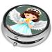 Shop Cute Little Angel Round Pill Box - 3 Compartment Portable Travel Organizer for Effective Medication Management - Buy Online on GoSupps.com