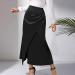Flower Pattern Chiffon Mini Skirt - Short Beach Dress with Petticoat Extension | Casual Black Swing Skirt for International Shipping - Buy Online on GoSupps.com