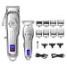 Hair Clippers for Men 2 in 1 Full Metal Combo Kit Barber Hair Clipper for Men Professional Electric Beard Hair Trimmer Rechargeable Haircut