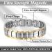 Vicmag Men Magnetic Bracelet | Titanium Steel | Double Row 3500 Gauss | Adjustable Wristband | Jewelry Gift Box | Silver Gold - Buy Online on GoSupps.com