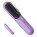 LAT Iron Comb with 3D Comb Tooth| Hair Straightener Brush with USB Charging| Portable Hair Straightening Comb| Hot Comb for Travel| Hair Straightening Brush with Adjustable Temperature Purple
