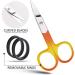 Cucoon Curved Nail Scissors - Rust-Free Design for Men, Women, and Babies | Multipurpose Toe Nail Scissors with Double-Sided Files - Orange - Buy Online on GoSupps.com