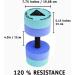 Water Gear Resistance Bells - Intense Pool Workout - BLUE/TEAL - 120% Resistance - Buy Online on GoSupps.com
