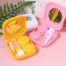 Exceart Portable Eye Contact Holder Case - Cute Contact Lens Box Kit | 4 Stylish Colors: Blue Pink Yellow White | Travel-Friendly Lens Storage & Mirror - Buy Online on GoSupps.com