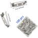 100 Pcs Silver Locking Pin Backs Safety Clasp for Jewelry Making - 20MM - Buy Online on GoSupps.com