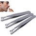 UXELY 3pcs Stainless Steel Nose Hair Clippers - Universal Trimming Tweezers for Men & Women | Round Tip Nose Trimmer for Hair Brows & Sideburns (Silver - Buy Online on GoSupps.com