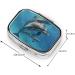 Dolphins Art Small Pill Case - Cute 2 Compartment Travel Pill Box Organizer for Pocket Purse Gifts - Buy Online on GoSupps.com