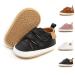 Sonsage Infant Baby Boys Girls Oxford Shoes Pu Leather Lace-Up Anti-Slip Trainer Soft Rubber Sole Toddler First Walking Sneakers 6-12 Months D Black