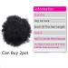 Inch High Afro Puff Synthetic Hair Bun | Kinky Curly Clip-In Extensions for Women | Drawstring Ponytail | 2 Pcs #1B - International Shipping Available - Buy Online on GoSupps.com