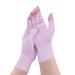 Rheumatoid Arthritis Gloves - Compression Gloves Fingerless Joint Pain Relief Hand Mitten Warmth Gloves Carpal Tunnel Gloves for Women Men L Purple A