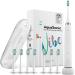 AquaSonic Vibe Series Ultra Whitening Toothbrush  - 8 Brush Heads & Travel Case - Ultra Sonic Motor & Wireless Charging - 4 Modes w Smart Timer