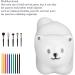 Nail Art Pen Holder Cute Bear Shape 3 Piece Nail Art Brush Holder Durable Ceramics for Nail Salon - Buy Online on GoSupps.com