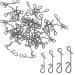 XPEX 120 pieces of fishing accessories knotlos connector fishing 4 sizes knotless connector no knot connector fishing vertebrae knot binder fishing accessories for sea fishing 16mm 19mm 21mm