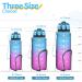 Coolfel Leakproof Sport Drinking Bottles for Kids - BPA Free Tritan Time Marked 500ml to 2L | Perfect for School Gym & Sports - Blue-Purple - Buy Online on GoSupps.com