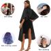 Black Waterproof Hair Salon Cape 59x47 Inch (Pack of 10) - Professional Barber Cape with Metal Snap Closure - Water Resistant Hairdressing Cape for Adults - Buy Online on GoSupps.com