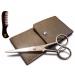 Beard and Mustache Scissors - Moustache Grooming Kit for Trimming Facial Hair - Beard Scissors, Mustache Comb, and Carry Case by Striking Viking