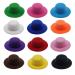 12 Colors Mini Formal Hats Miniature Doll Hats Hat for DIY Crafts Hair Accessories Decorate(2.3/5.8cm)