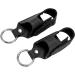 Asthma Inhaler Holder PU Leather Case for Travel and Medication Storage with Carabiner Clip 2pcs (Black) - Buy Online on GoSupps.com