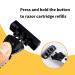 3-Blade Razor - Plastic Anti-slip Manual Refill Cartridges for Men & Women | Reusable Face Cleansing Tool - Black - Buy Online on GoSupps.com