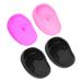 Healeved 4pcs Hair Dye Earmuffs Black Ear Cuff Baking Oil Shawl Silica Gel 7.5x5cm Assorted Color