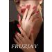 French Tip Press on Nails Medium Fake Nails Laser Green Design Almond Shape Glue on Nails for Women Acrylic Nails 24 Pcs almond 3 - Buy Online on GoSupps.com