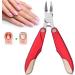 Nail Clippers Durable ABS Stainless Steel Ingrown Nail Clippers Multifunctional for Nail Salon for Home(Matte red) - Buy Online on GoSupps.com