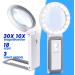 30X 10X Magnifying Glass with Light and Stand  Foldable Handheld Magnifying Glass 18 LED Illuminated Lighted Magnifier for Macular Degeneration  Seniors Reading  Close Work  Coins  Jewelry - Buy Online on GoSupps.com