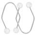 Beavorty 2pi ces Outils Pour Fossettes Fabricant De Fossettes Pour Joues Entra neur De Muscles Faciaux 4.00X2.50X0.50CM Blanc