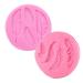 AKOAK 2 Pcs Feather Silicone Fondant Mold DIY Handmade Baking Tools for Fondant Chocolate Candy Cake Decoration Polymer Clay and Crafting